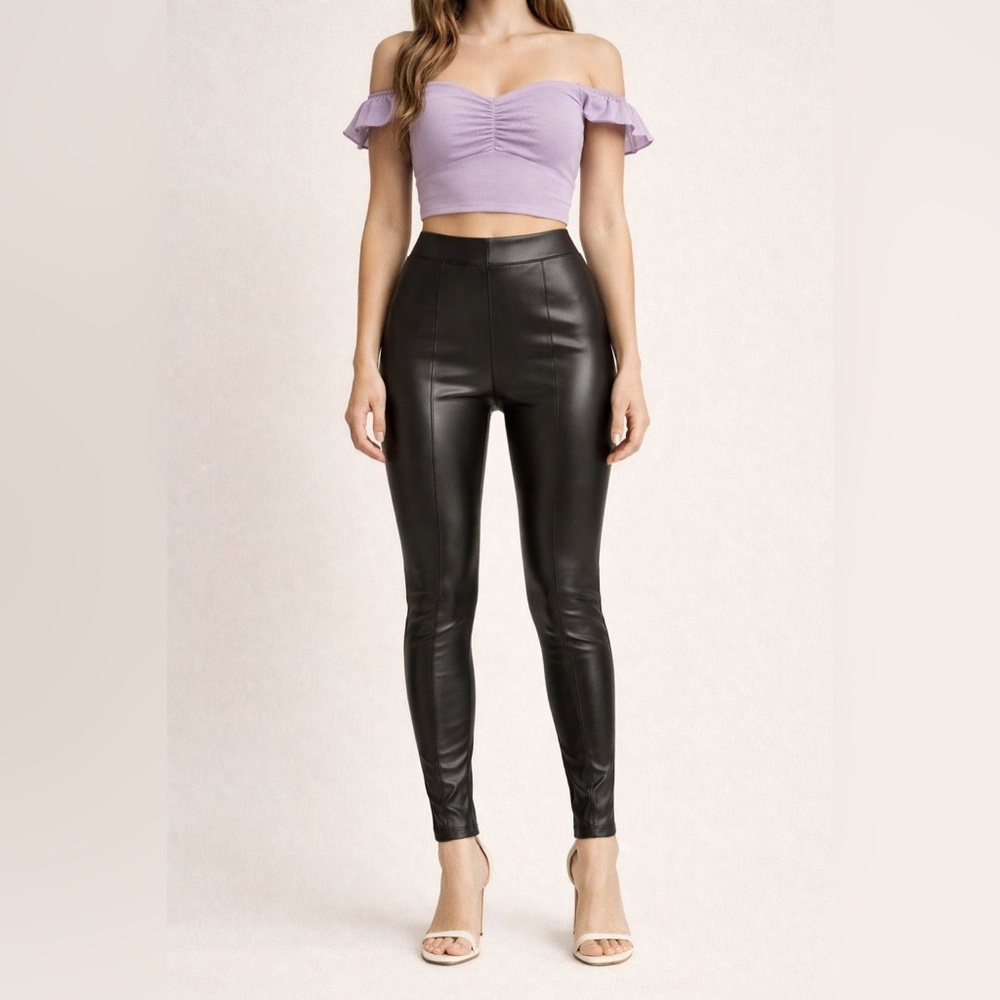 Forever 21 Black Faux Leather Pants